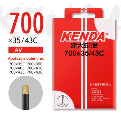 KENDA Bicycle Inner Tube 1PC 700C 23-25C 28-32C 35-43C Schrader Presta Butyl Rubber MTB Road Bike Tube Inner Tyre Bicycle Parts