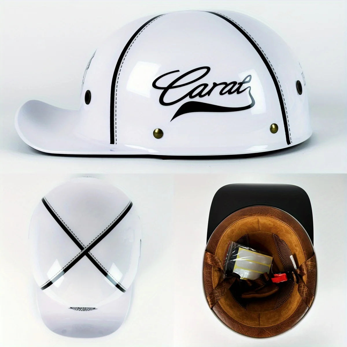 Motorcycle Helmet Men Retro Moto Helmets Half Face Baseball Cap DOT Certification Cycling Helmet