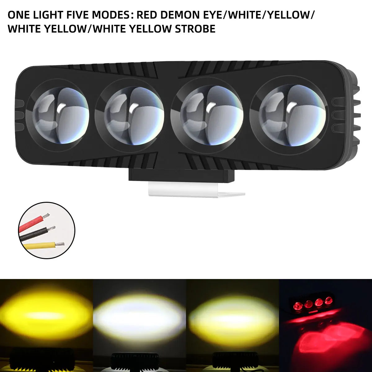 2/3/4 chip lens Spotlight Motorcycle light bulb headlamps Driving lights laser light LED additional Light bulb for moto SUV ATV
