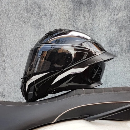 Motorcycle Helmet Dual Visor Modular Flip up Full Face Helmet for Adult Men and Women DOT Approved