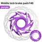VXM Road Bicycle Center lock Disc Brake Rotor Pads CNC Lighweight Aluminum Alloy MTB Bike Rotors 140mm 160mm Cycling Discs Parts 140mm Purple