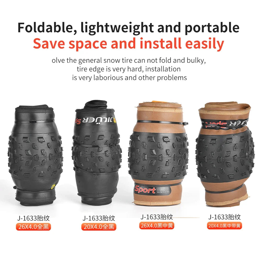TANKE AntiPuncture Fat Tire Snow Beach Bike Tire 20x40 26x40