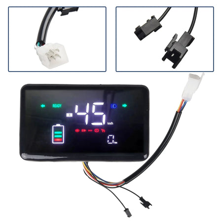 Universal 48V 72V E-Bike LCD Display Speedometer Screen Front View