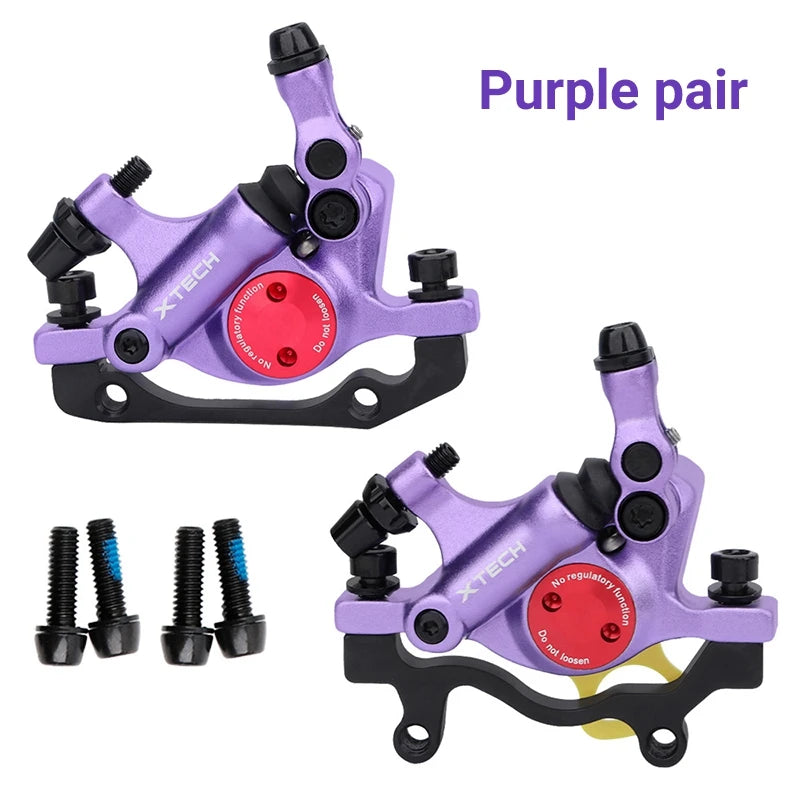 ZOOM XTECH HB100 MTB Oil Disc Hydraulic Brake Disc Brake Line Pull Calipers Front & Rear G3 rotors 120/140/160/180MM MT200 M315 Purple Pair