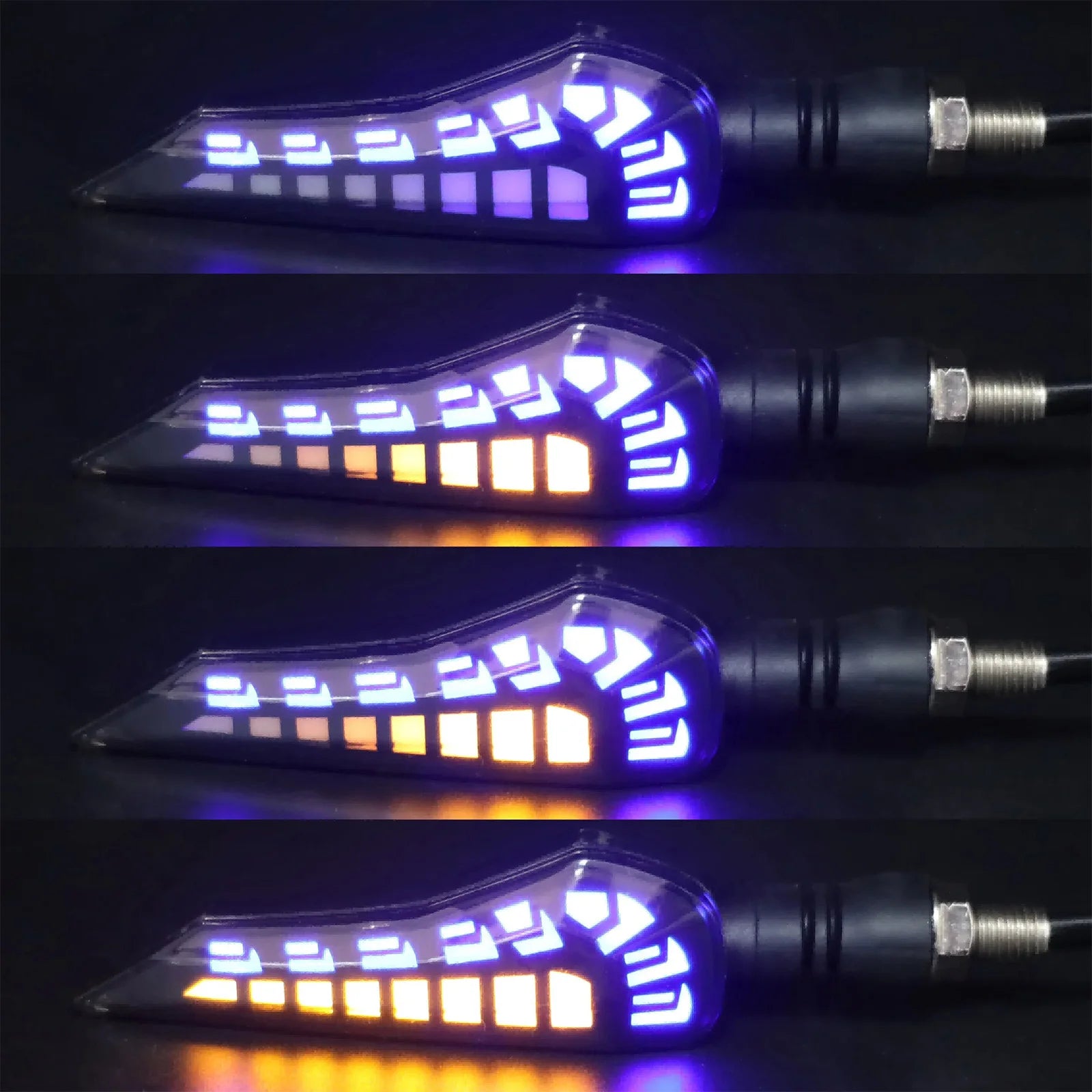 2Pcs Universal Motorcycle LED Turn Signal Light ABS Flowing Indicator Lamp Running Blinker Brake Light For Yamaha Honda Suzuki