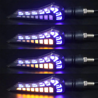 2Pcs Universal Motorcycle LED Turn Signal Light ABS Flowing Indicator Lamp Running Blinker Brake Light For Yamaha Honda Suzuki