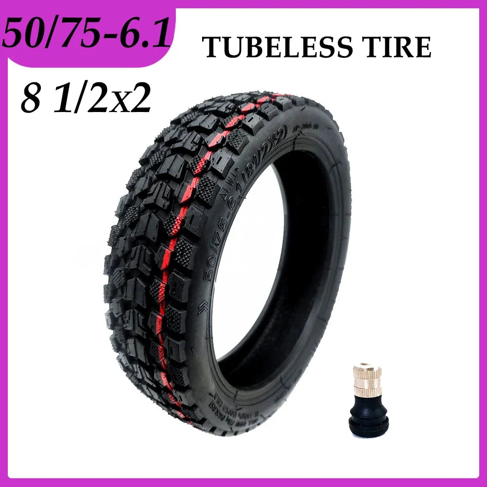 50/75-6.1 Tubeless Tyre 8.5 Inch 8 1/2x2 Off-Road Vacuum Tire for Xiaomi M365 1S Series Electric Scooter Parts