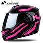 New Motorcycle helmet full face racing with Double sun visor Women man flip up Double lens DOT FH-YIN