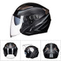 Motorcycle Helmet Open Face Double Lens Four Seasons Men Women Street Fashion Helmet G708-Matte BK Gray China