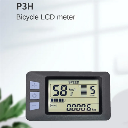 AA90 P3H LCD Display Meter Dashboard 24V 36V 48V 60V Electric Bike Meter Display Panel for Electric Scooter(5PIN)