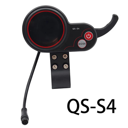 QS-S4 36V-60V Thumb Throttle LCD Display Meter for Zero 8 9 10 8X 10X Electric Scooter 6PIN Display Accessories