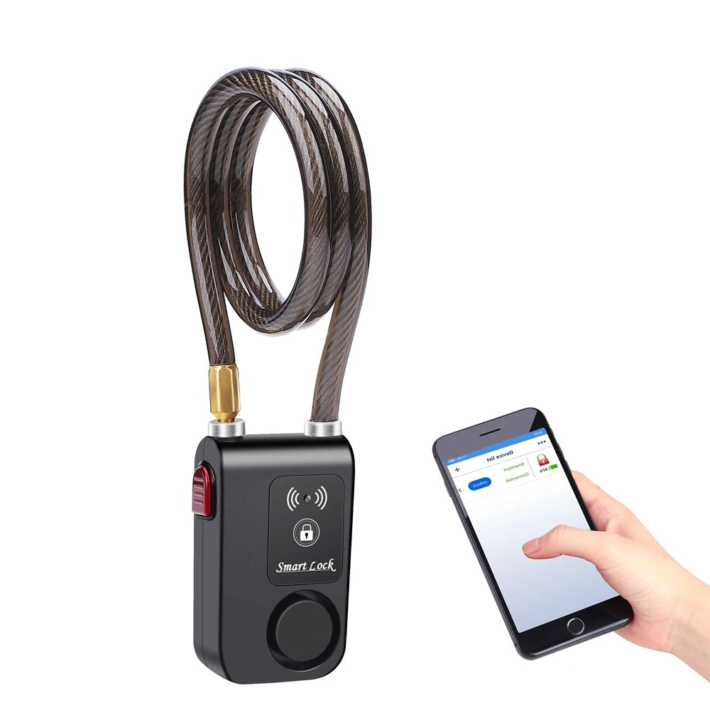 Rockbye Bluetooth Bicycle Lock Alarm 110 dB Bicycle Motorcycle Anti-theft Vibration Alarm Security Smart Bike Alarm Locks