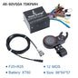 Electric Bicycle Dual Drive Controller 48v60v72v 50A70A90A120A160A Waterproof Cable for Electric Motorcycle Scooter LCD Display 48-72V 50A 90KPMH