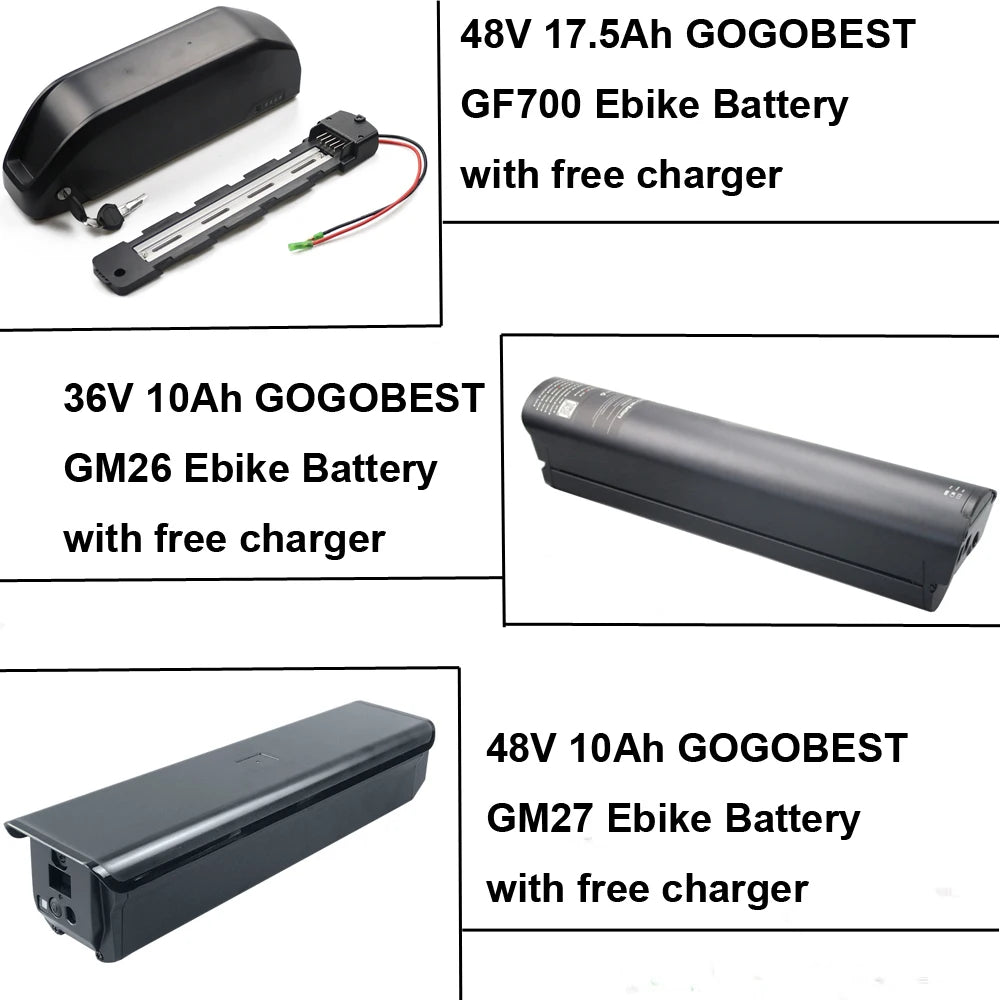 Gogobest ebike battery 36V 48V for GF700 GM26 GM27