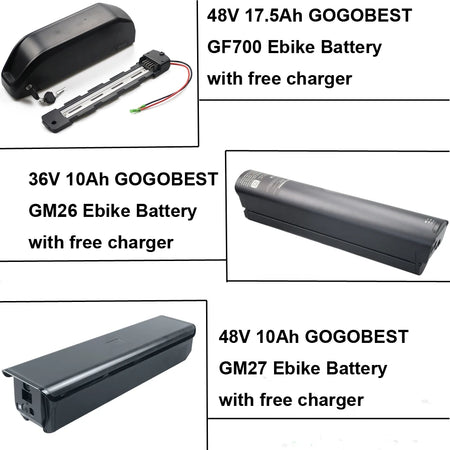 Gogobest ebike battery 36V 48V for GF700 GM26 GM27