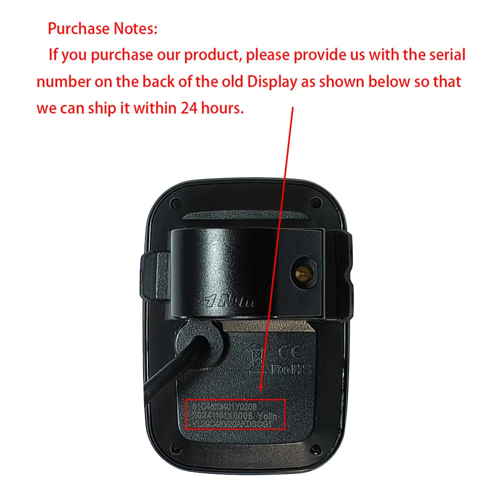YL81C EBike LCD Display 5Pin Waterproof Connector Electric Bike for Controller 36V 48V Electric Mountain Bike Accessories Yolin