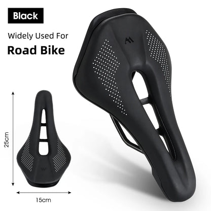 WEST BIKING Thicken Bicycle Saddle Comfortable Shockproof Cycling Seat Hollow Non-slip Soft Cushion Travel MTB Road Bike Saddle