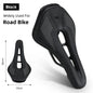WEST BIKING Thicken Bicycle Saddle Comfortable Shockproof Cycling Seat Hollow Non-slip Soft Cushion Travel MTB Road Bike Saddle Road Black CHINA