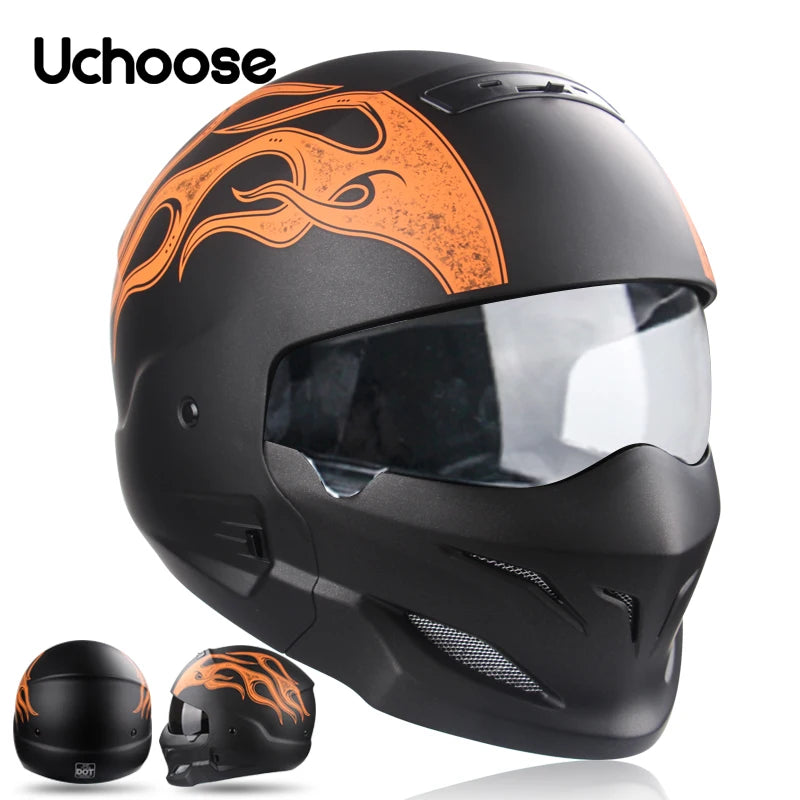 Scorpion Helmet Detachable Multi-purpose Combination Helmet Motorcycle Half Predator Helmet