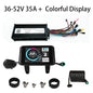 Electric Bike 36V-72V 1000W-1500W 35A 45A 3-Mode Sine Wave Ebike Motor and Speed Controller Set with Colorful LCD UKC1 Display 36-52V 35A UKC1