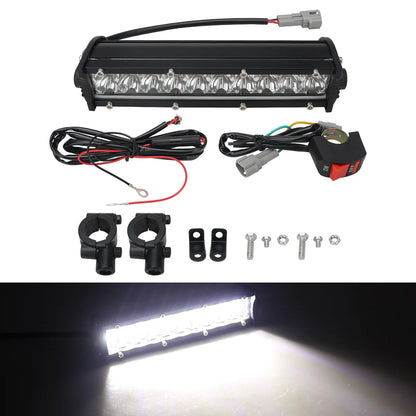 60W Motorcycle LED Headlight Light Bar Kit with Mounting Bracket Switch Wiring For Universal Most 7/8" Handlebar Dirt Pit Bike
