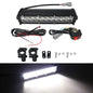 60W Motorcycle LED Headlight Light Bar Kit with Mounting Bracket Switch Wiring For Universal Most 7/8" Handlebar Dirt Pit Bike White