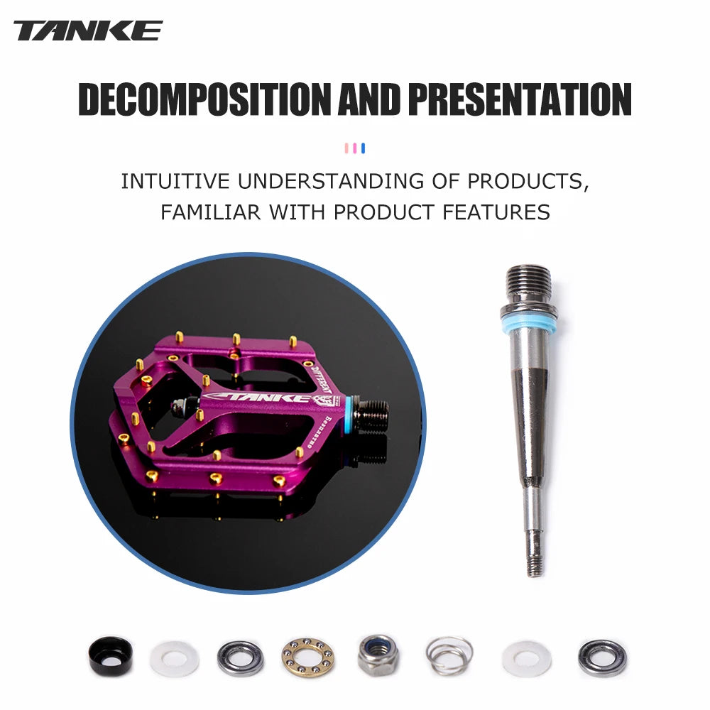 TANKE TP-50 Pedals Sepeda MTB Aluminum Alloy Non-slip Bicycle Pedal Bicycle Pedal Bicycle pedal