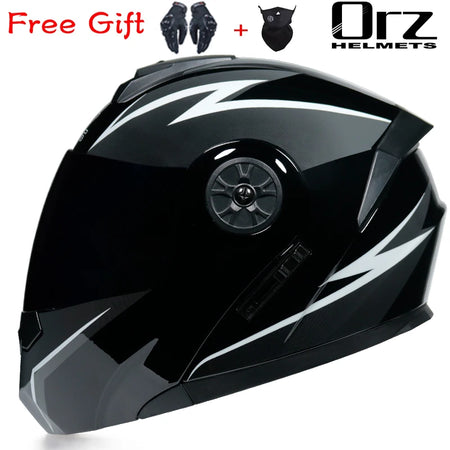 Full Face Motorcycle Helmet with Double Visor