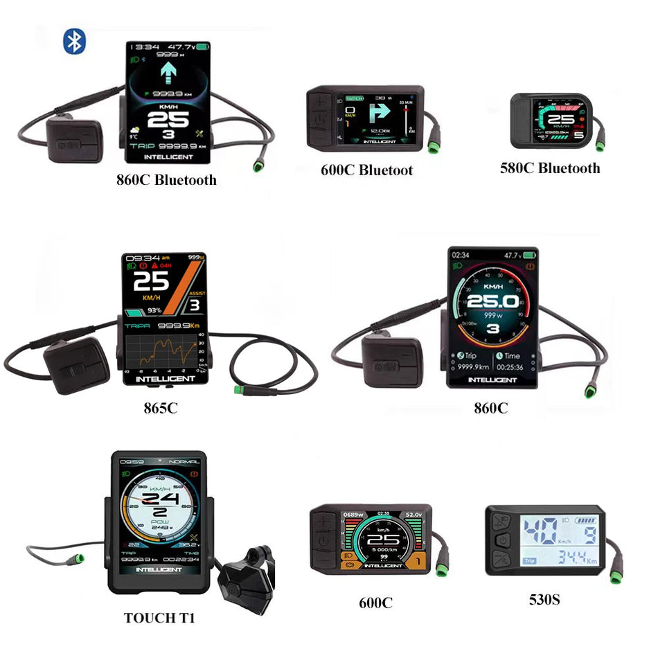 BAFANG CAN-protocol 860C color LCD display screen with green triangle plug