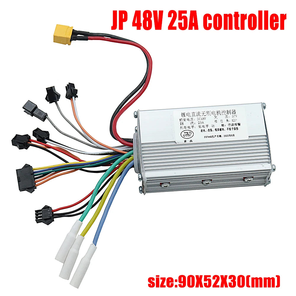 Electric Scooter LCD Meter 36/48/52/60V Universal Code Meter Color Screen Blue Screen Accelerator Suitable for JP Controller 48V 25A controller