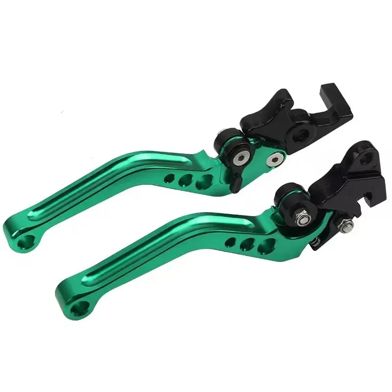 CNC Alloy Motorcycle Brake Handle Universal Fit For Motorbike Modification CNC Motorcycle Clutch Drum Brake Lever Handle green