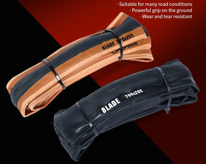 Ontrack Folded Tire Road 700X25C 28C Blade 30Tpi Skin Wall Black