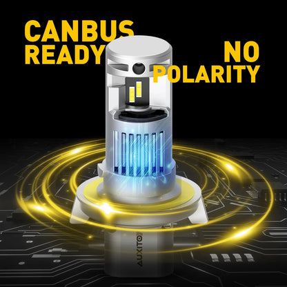 2Pcs 20000Lm H13 9008 LED Headlight Bulbs - Super Bright, Canbus NO Error, 100W, 6000K