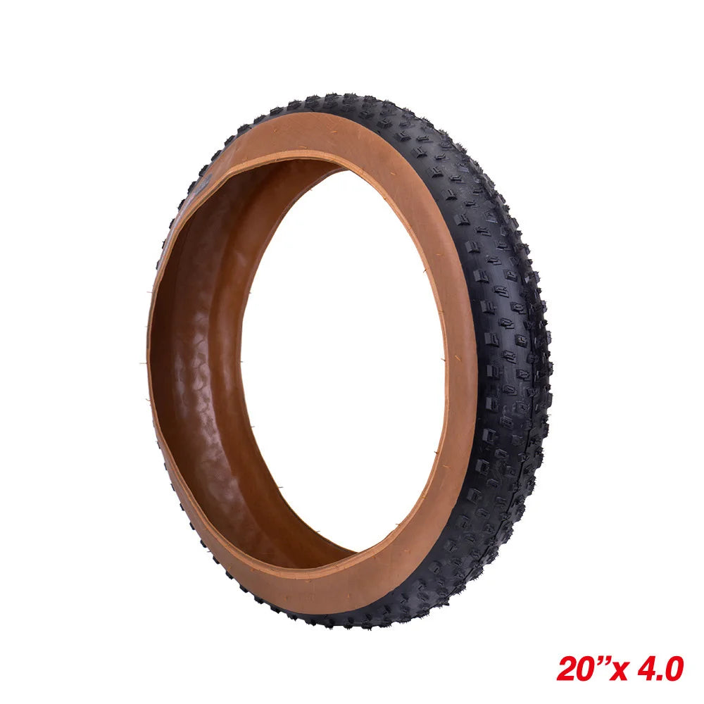 20 x 3.0 Inch Fat Bike Tire Rubber Bike Folding Tires Snow Beach Bicycle Replacement Tire Type 5
