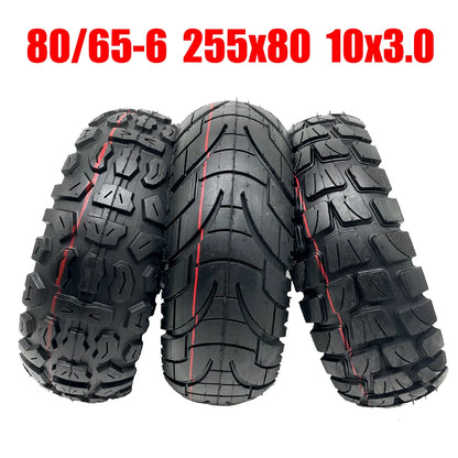 TUOVT Tyre 80/65-6 255x80 Inner Outer tube 10x3.0 Tubeless Tire for Electric Scooter Kugoo M4 Pro Grace 10 Zero 10X