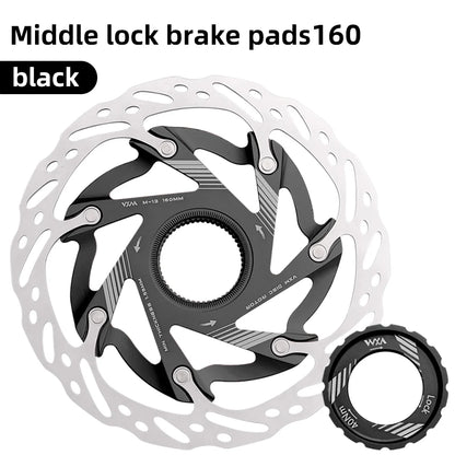 VXM Road Bicycle Center lock Disc Brake Rotor Pads CNC Lighweight Aluminum Alloy MTB Bike Rotors 140mm 160mm Cycling Discs Parts
