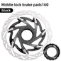 VXM Road Bicycle Center lock Disc Brake Rotor Pads CNC Lighweight Aluminum Alloy MTB Bike Rotors 140mm 160mm Cycling Discs Parts 160mm Black
