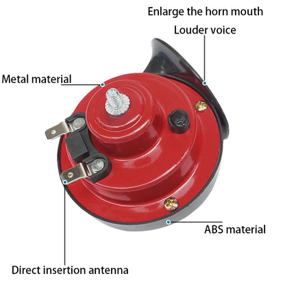 Modified Motorcycle 12V Snail Horn High-frequency Universal 300DB Horn Waterproof Car Electric Horn