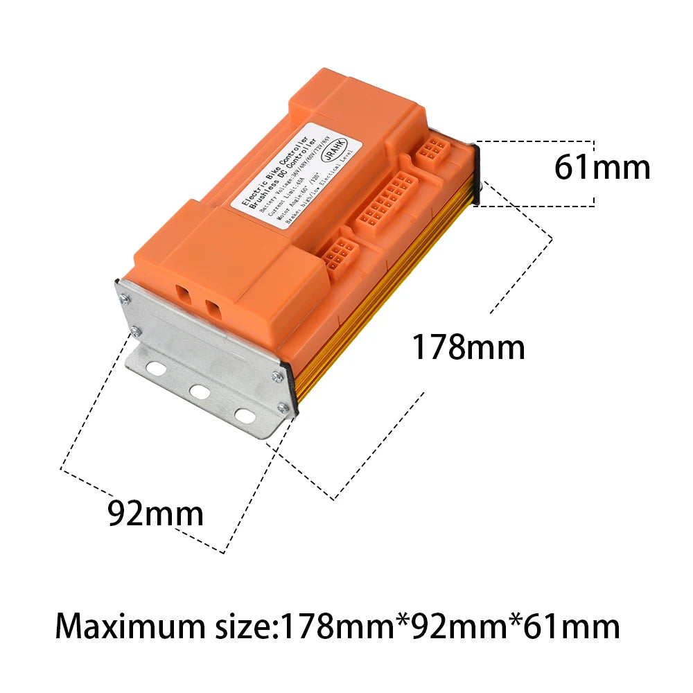 JRAHK 36V-84V ElectricBicycle Brushless DC Controller 48V 2500W Sine Wave Controller 72V 3000W Electric Scooter Accessories