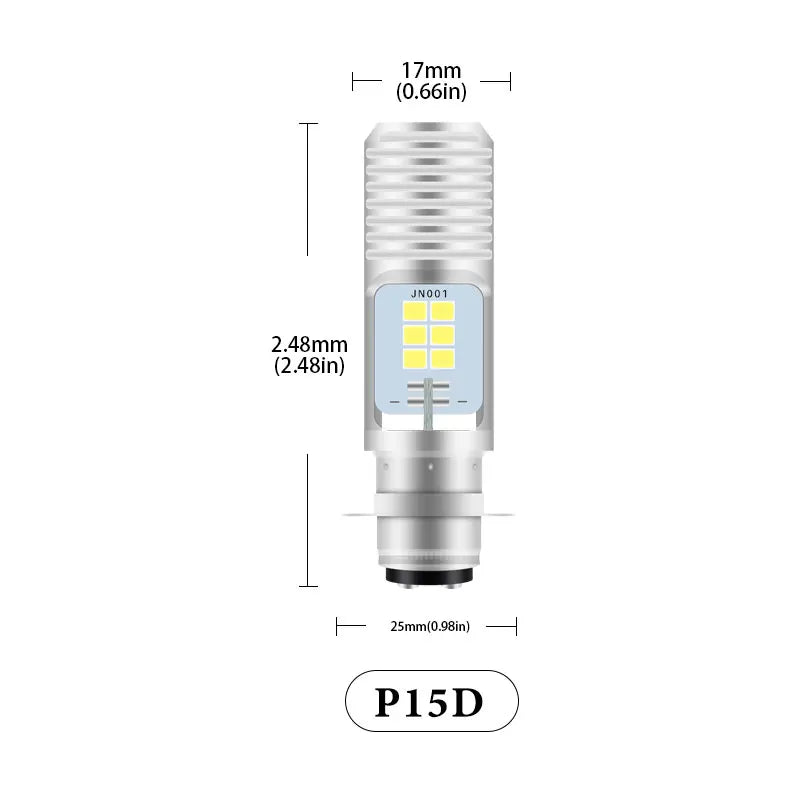 H4 Led Motorcycle Headlight BA20D H6 led light P15d Led bulb 2835 chips Canbus moto spotlight 6500k 12v Super Bright Hi/Low beam P15D