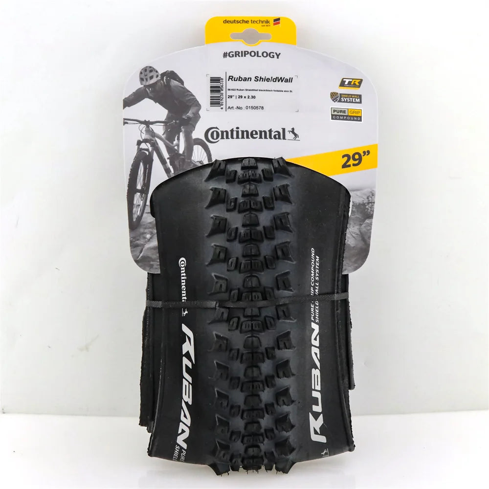 CONTINENTAL RUBAN SHIELDWALL TUBELESS TIRE MTB 27.5/29IN TLR E-25 Folding Tyre 29 in MTB Tubeless XC TIre