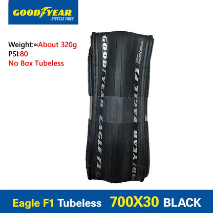 Goodyear Bicycle Tires Eagle F1 Supersport 700x28C Tubeless/Tube Road Bike Tire 700x30/32C Foldable Gravel Cycling Tire Parts F1-700x30C-Black-TLR Foldable China
