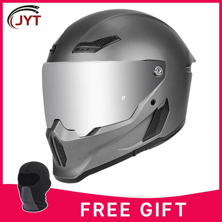 Motorcycle helmet matte black with reserved Bluetooth slot DOT certified sun protection breathable
