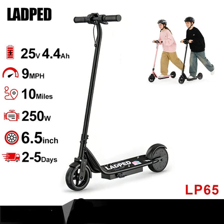 kids electric scooter full side view in blue color