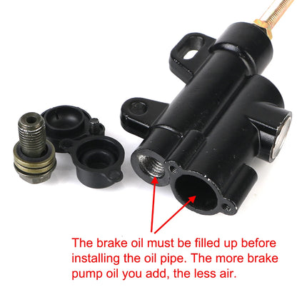 Motorcycle Rear Brake Pump Foot Hydraulic Brake Master Cylinder Pump Pit Pro Trail Dirt Quad Bike ATV Dune Buggy Universal
