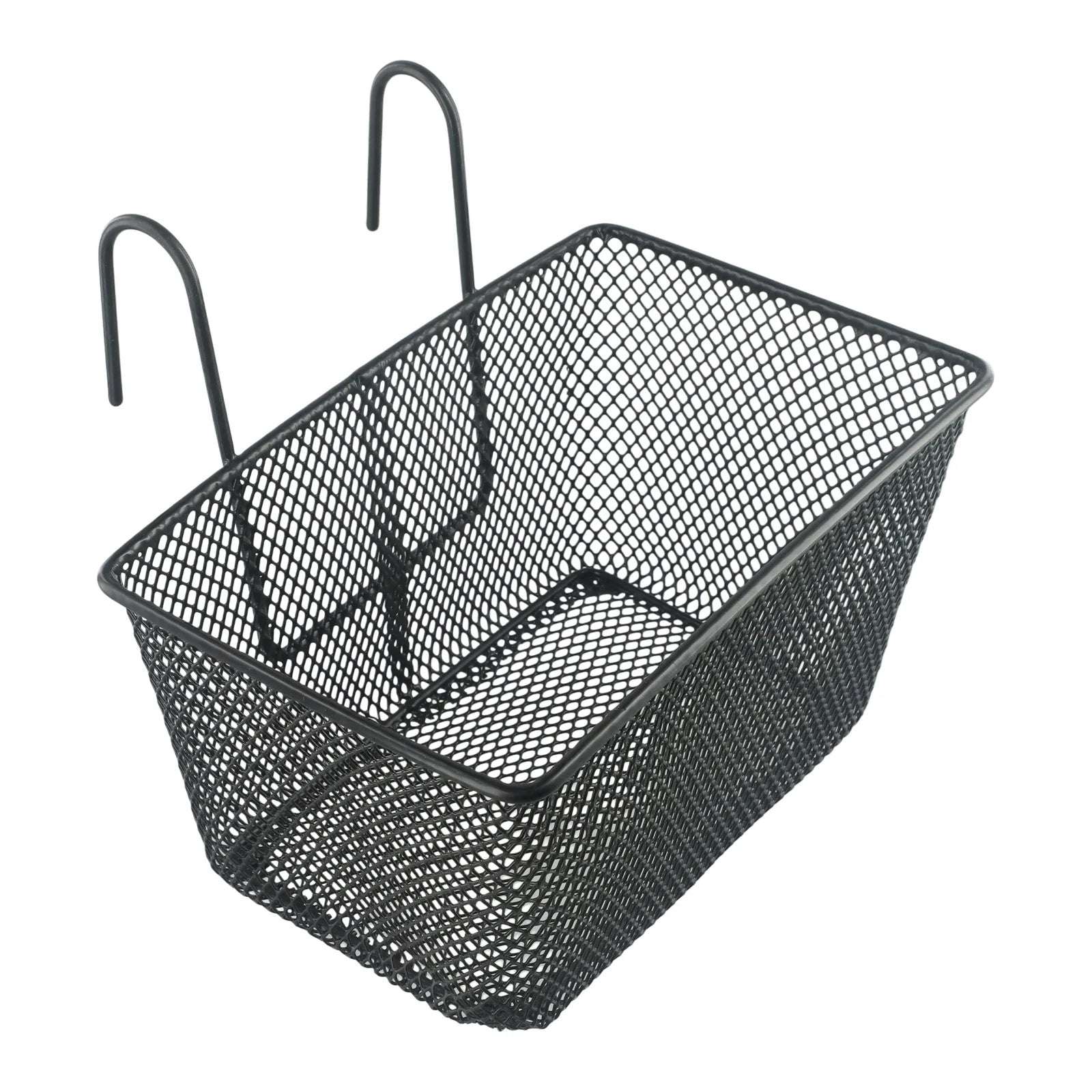 1pc E-bike Metal Mesh Bike Basket Front Handlebar Shopping Storage Kids 25x17x15CM E-Scooter Bicycle Front Handlebar Basket