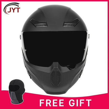Motorcycle helmet matte black with reserved Bluetooth slot DOT certified sun protection breathable