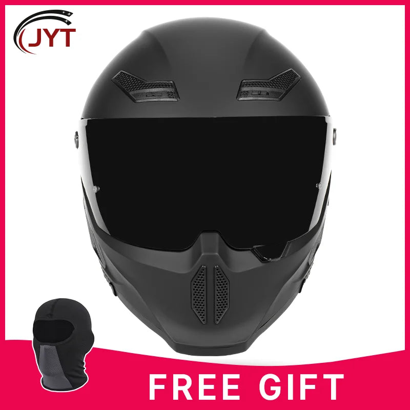 Motorcycle helmet matte black with reserved Bluetooth slot DOT certified sun protection breathable