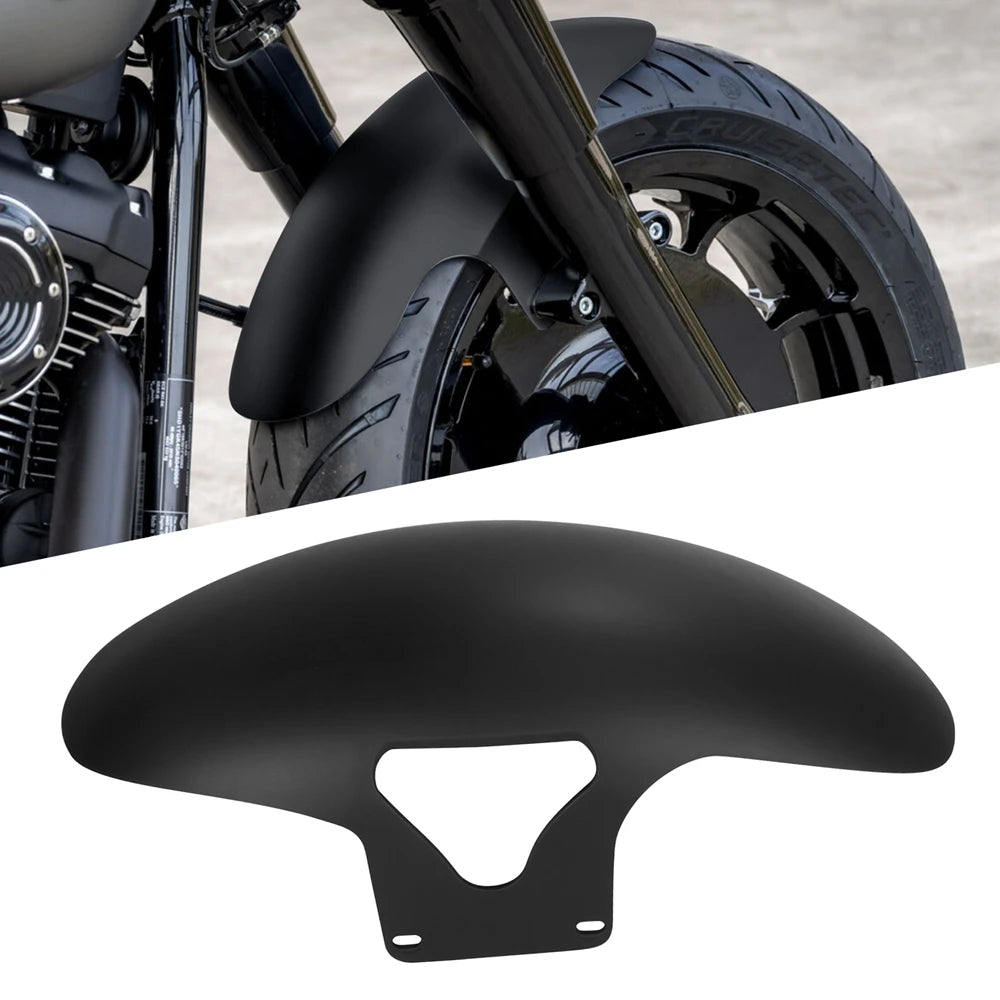 Motorcycle Gloss Black Front Fender Mudguards Cover For Harley Softail M8 Fatboy FLFBS FLFB 2018-2022