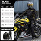 SULAITE Motorcycle Raincoat Suits Men Waterproof Rain Gear Rain Jacket Reflective Work Rain Coats Lightweight Hiking Rainsuit 0903-Black